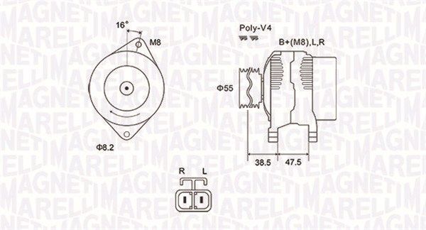 MAGNETI MARELLI Laturi 063731798010